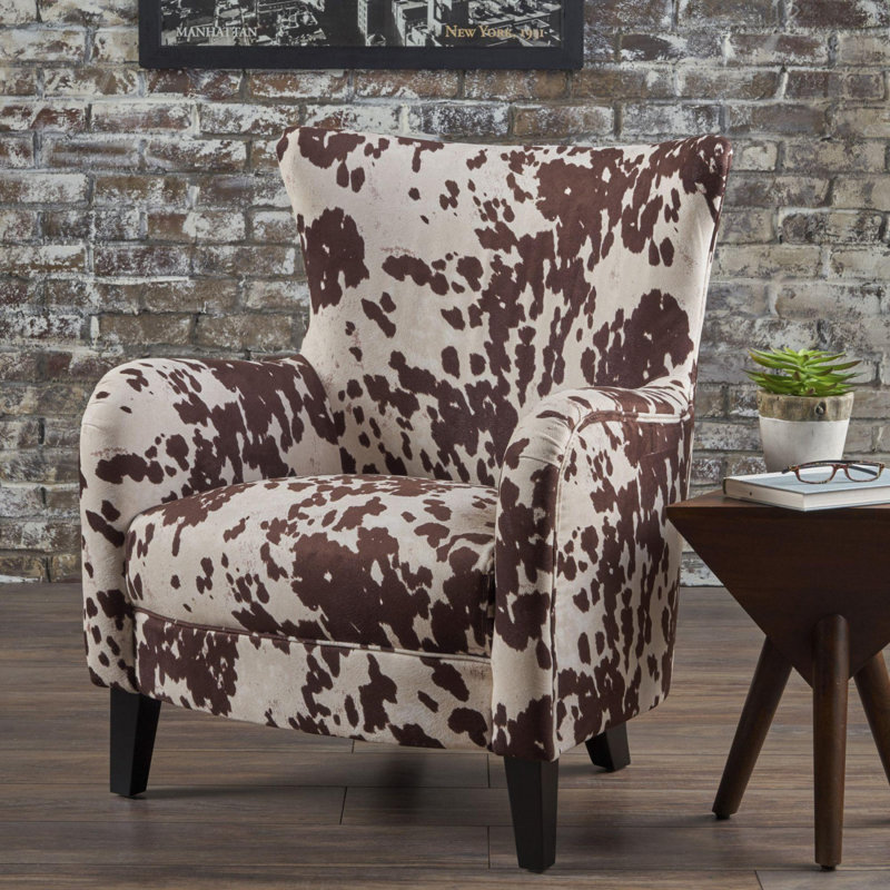 Classic Milk Cow Velvet Club Chair